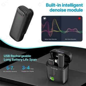 میکروفن یقه ای تکی لایتنینگ مدل J11 با باتری با کیفیت می باشد.