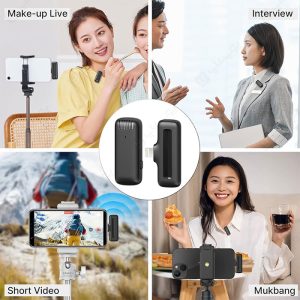 میکروفن یقه ای تکی لایتنینگ مدل J11 مناسب برای انواع فعالیت ها است.