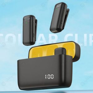 میکروفن یقه ای دوتایی تایپ C مدل K6 دارای کیس شارژ است.