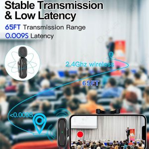 میکروفن یقه ای دوتایی لایتنینگ مدل K61 با لیتنسی 0.009 ثانیه است.