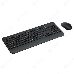 ست موس و کیبورد بی سیم رپو مدل X3500 با حروف فارسی با منبع تغذیه باتری با عمر طولانی است.