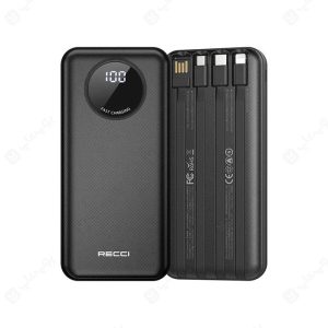 پاوربانک 10000mAh رسی مدل RP01 در رنگ بندی مشکی می باشد.