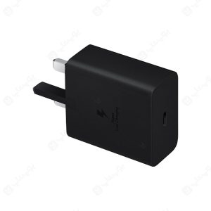 شارژر دیواری 45 وات اورجینال سامسونگ مدل EP-T4510 با کابل تایپ C در ابعاد قابل حمل است.