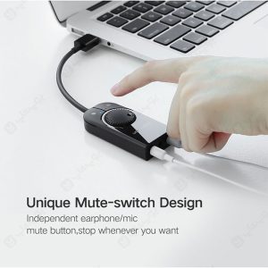 کارت صدا USB 2.0 یوگرین مدل CM129 دارای کلید قطع صئای مجزا می باشد.