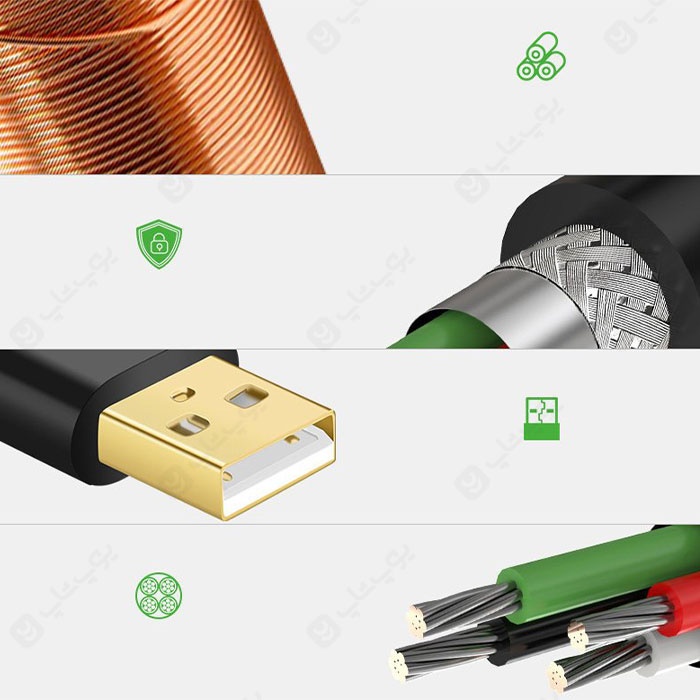 کابل افزایش طول (اکتیو) 2.0 USB یوگرین مدل US121 با متریال با کیفیت می باشد.