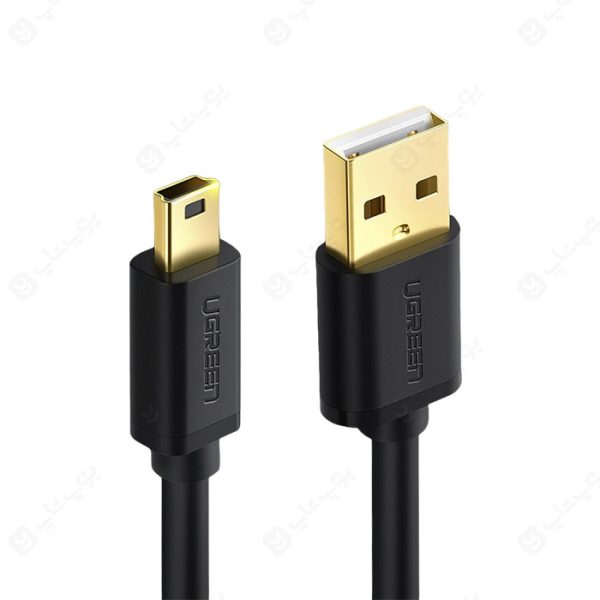 کابل Mini USB 5pin یوگرین مدل US132 به طول 1 متر در رنگ بندی مشکی می باشد.