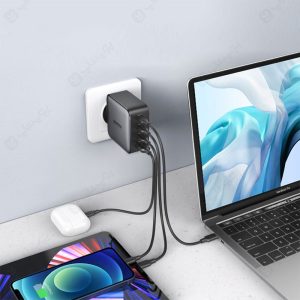 شارژر دیواری 100W GaN یوگرین مدل CD226 دارای قابلیت شارژ 4 دیوایس همزمان می باشد.