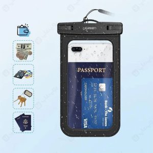 کیف ضد آب موبایل یوگرین مدل 50919 LP186 قابل استفاده برای مدارک و کلید است.