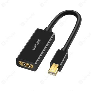 تبدیل Mini DisplayPort به HDMI یوگرین مدل MD112 در رنگ بندی مشکی است.