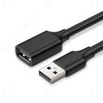 کابل افزایش طول 2.0 USB یوگرین US103 به طول 1 متر در رنگ بندی مشکی است.