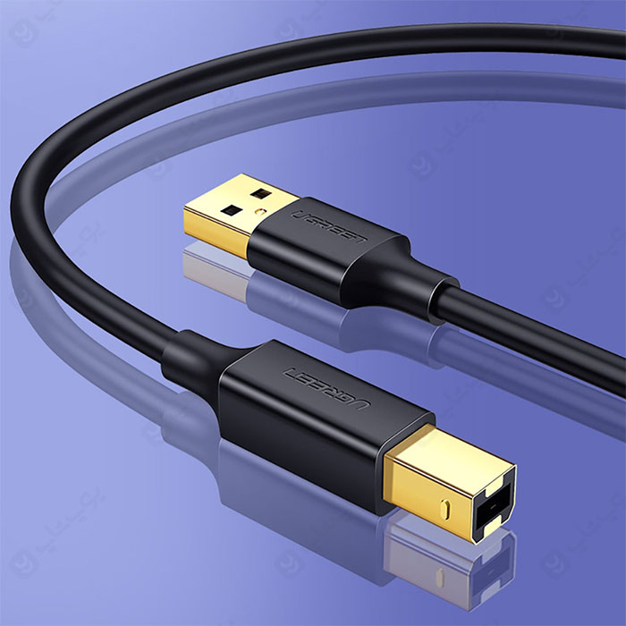 کابل USB 2.0 پرینتر یوگرین مدل US135 به طول 2 متر با رویه PVC می باشد.