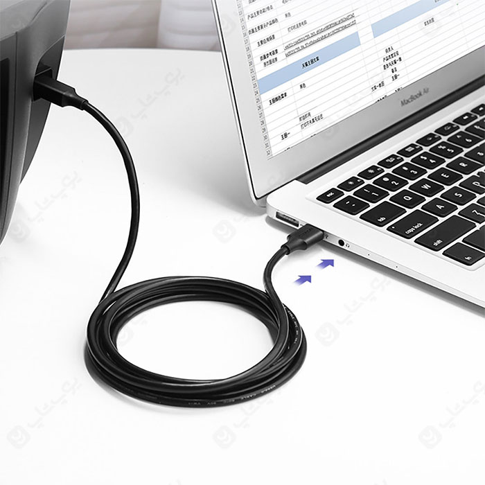 کابل USB 2.0 پرینتر یوگرین مدل US135 به طول 2 متر با سرعت انتقال داده بالا است.