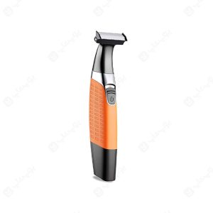 ماشین اصلاح شارژی کیمی مدل KEMEI KM-1910 در رنگ بندی نارنجی است.