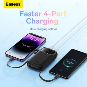 پاوربانک 20000mAh بیسوس مدل PPQD3-20 P10055002113 با شارژ 4 دستگاه همزمان است.