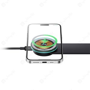 پایه نگهدارنده مگنتی و شارژر بی سیم گوشی بیسوس مدل C02 Pro C40156000111 با قابلیت شارژر بی سیم است.