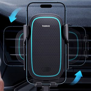 پایه نگهدارنده و شارژر بی سیم بیسوس مدل C40357000111 با قابلیت چرخش 360 درجه است.