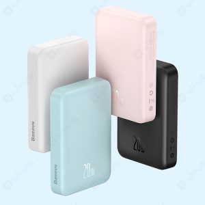 پاوربانک 10000mAh وایرلس شارژ بیسوس مدل PPCX110103 در تنوع رنگ های مختلف می باشد.