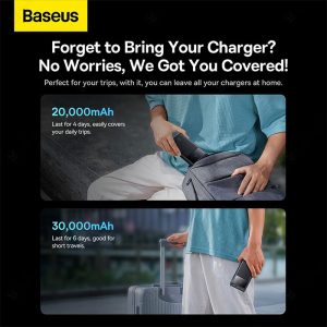 پاوربانک 30000mAh بیسوس مدل Star-Lord PPXJ060101 با قابلیت حمل آسان می باشد.