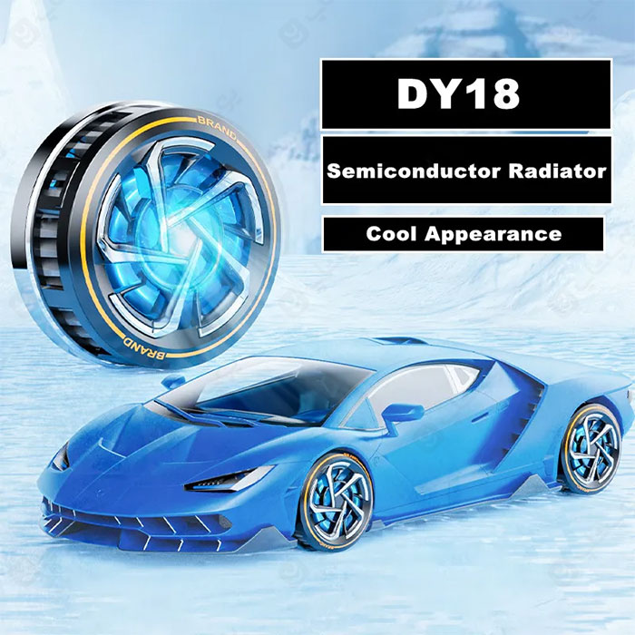 فن خنک کننده رادیاتوری مگنتی گوشی و تبلت مدل DY18 با طراحی ظاهری زیبا است.