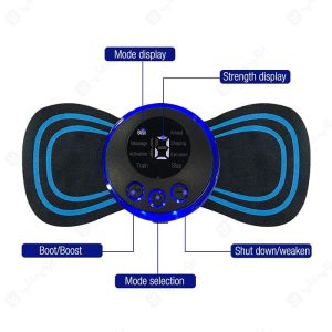 مینی ماساژور پروانه ای EMS دارای نمایشگر دیجیتالی است.