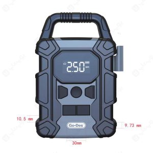 کمپرسور هوای قابل حمل گودس مدل GD-B628 با نمایشگر با کیفیت است.