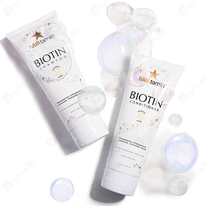 تقویت کننده، نرم کننده و ضد ریزش موی بیوتین HAIRTAMIN Biotin Conditioner با عملکرد عالی برای تقویت موهای سر است.