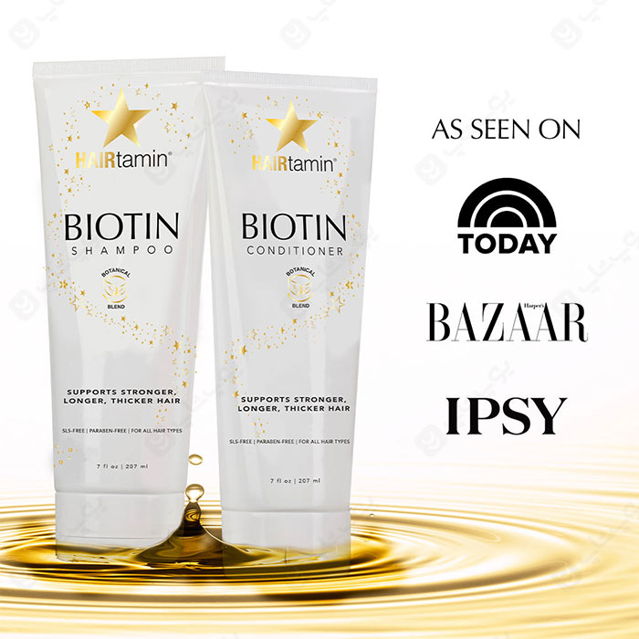 تقویت کننده، نرم کننده و ضد ریزش موی بیوتین HAIRTAMIN Biotin Conditioner محصول اصل آمریکا است.