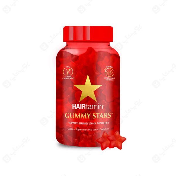 پاستیل تقویت کننده موی هیرتامین Gummy Stars حاوی 60 عدد پاستیل می باشد.