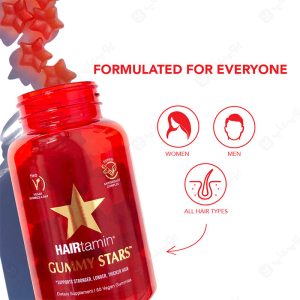 پاستیل تقویت کننده موی هیرتامین Gummy Stars مناسب برای خانم ها و آقایان می باشد.