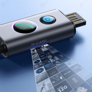 گیرنده بلوتوثی جویروم مدل JR-CB7 دارای ورودی کارت حافظه است.