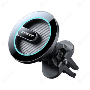 هولدر مگنتی گوشی موبایل جویروم مدل JR-ZS366-W قابل نصب بر روی شبکه افقی کولر است.