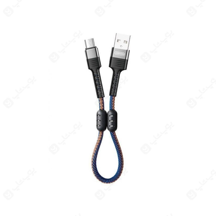 کابل شارژ مگنتی پاوربانک میکرو USB جویروم مدل S-M372 در رنگ بندی مشکی است.