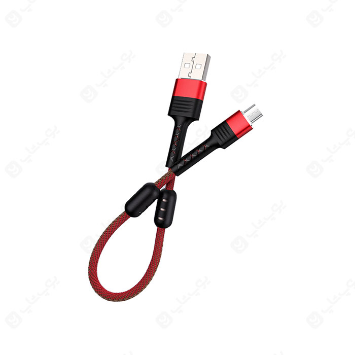 کابل شارژ مگنتی پاوربانک میکرو USB جویروم مدل S-M372 در رنگ بندی قرمز است.