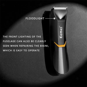 ماشین اصلاح شارژی کیمی مدل KEMEI KM-3208 دارای چراغ LED برای دقت عمل بیشتر است.
