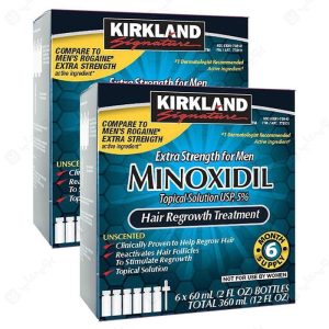 محلول رشد مجدد و تقویت موی سر Kirkland Minoxidil 5% مناسب برای مصرف آقایان است.