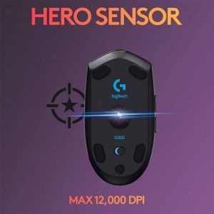 موس بی سیم گیمینگ لاجیتک مدل G305 با سنسور مخصوص گیمینگ است.