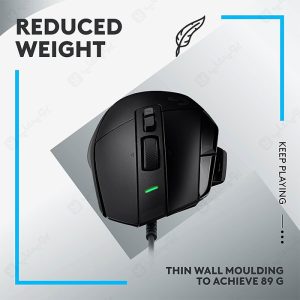 موس سیمی گیمینگ لاجیتک مدل G502 Xبا وزن سبک می باشد.