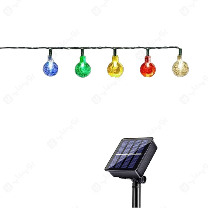 ریسه نورپردازی شارژ خورشیدی کومولو RGB به طول 7 متر