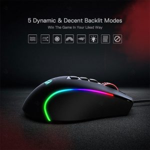 موس گیمینگ سیمی ردراگون مدل M612 Predator با 5 حالت نورپردازی است.