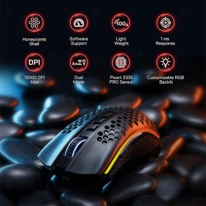 موس بی سیم گیمینگ ردراگون مدل M808 STORM PRO با مشخصات مخصوص گیمینگ است.