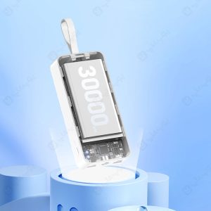 پاوربانک 30000mAh ریمکس مدل RPP-550 با باتری لیتیوم پلیمری و امنیت بالا است.
