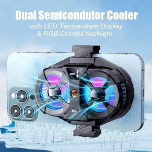 فن خنک کننده رادیاتوری گوشی موبایل مدل SL-07 دارای نورپردازی RGB است.