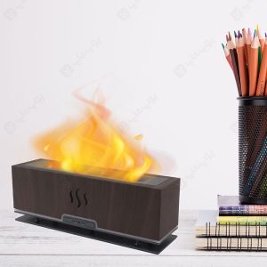 دستگاه بخور ساز التراسونیک مدل Flame Aroma Diffuser دارای نورپردازی می باشد.