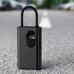 کمپرسور باد قابل حمل بیسوس مدل BS-CG002 CRCQB02 در ابعاد قابل حمل است.