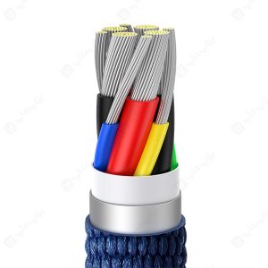 کابل شارژ 100 وات تایپ C به تایپ C بیسوس مدل CAJY000603 به طول 1.2 متر دارای هسته مسی قلع شده است.