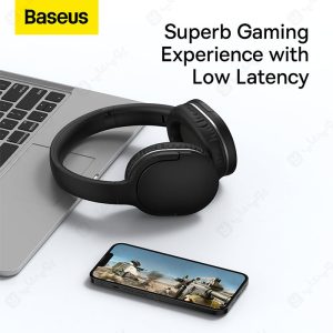 هدست گیمینگ بی سیم بیسوس مدل Encok D02 Pro NGTD0103 با لیتنسی پایین مناسب برای گیمینگ است.