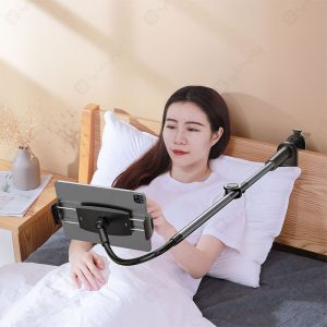 پایه نگهدارنده گوشی و تبلت بیسوس مدل Otaku Life Rotary LUZQ0000 قابل نصب بر روی تخت خواب است.
