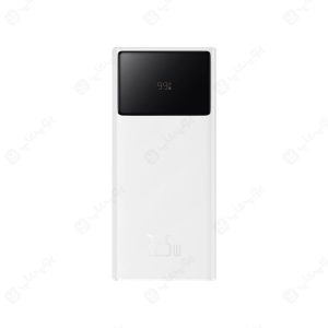 پاوربانک 20000mAh بیسوس مدل Star-Lord PPXJ08000 در رنگ بندی سفید است.