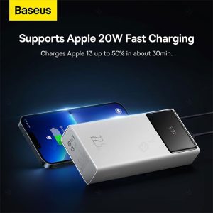 پاوربانک 20000mAh بیسوس مدل Star-Lord PPXJ08000 با قابلیت شارژ سریع تا توان 20 وات است.