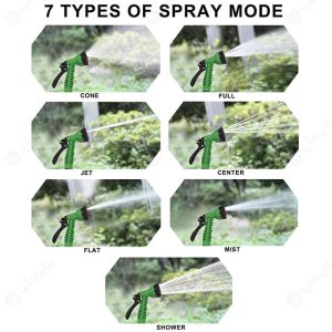 شیلنگ مجیک مدل Magic Hose به طول 7.5 متر دارای 7 حالت خروجی قابل تنظیم می باشد.